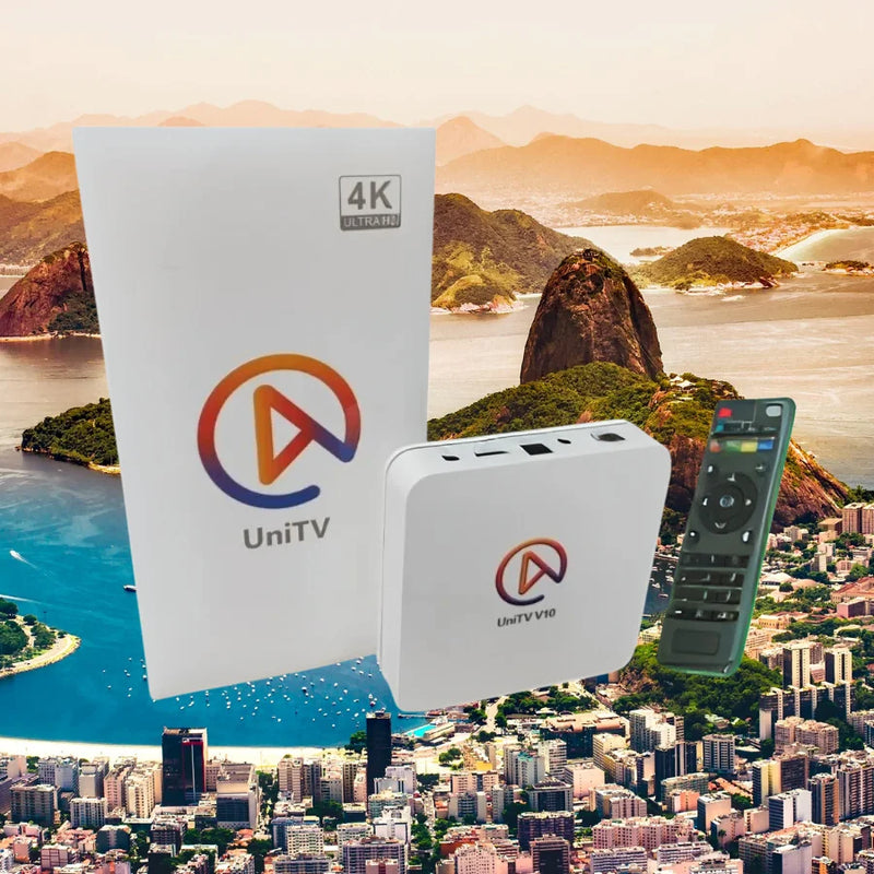 UNITV V10 Aparelho Conversor de Smart Tv Box Android 11 Internet Tv Assista Filmes, Séries, Desenhos e Canais Abertos em 1 Lugar