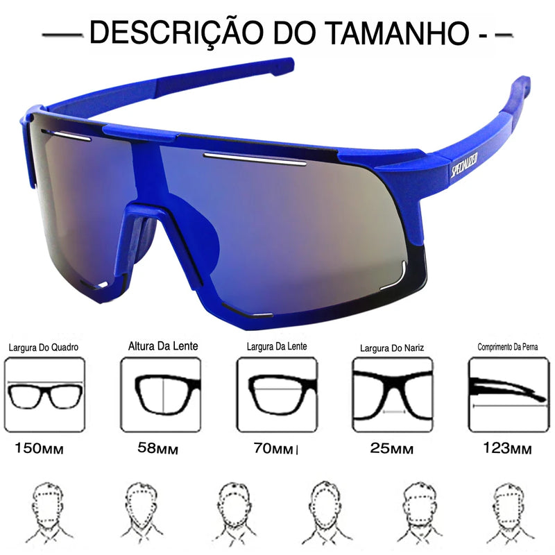 Óculos Esportivo SPECIAUZED Unissex Com Proteção UV400