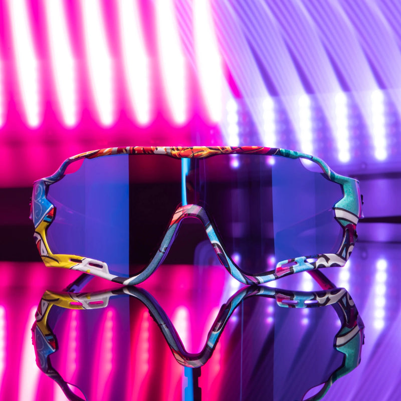 Óculos Kapvoe Esportivo Unissex Opção Com 5 Lentes Polarizadas