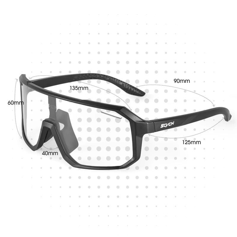 Óculos Fotocromático SCVCN Unissex Esportivo Com Proteção UV400